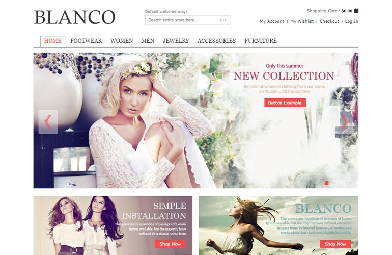 magento blanco theme