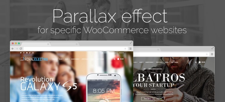 What is Parallax effect for a WooCommerce theme
