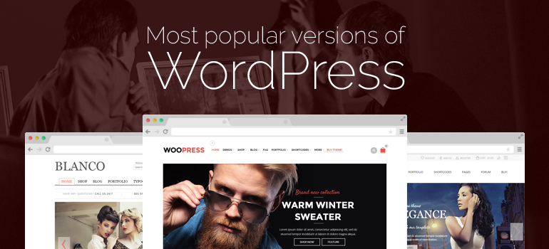 The most popular versions of WordPress