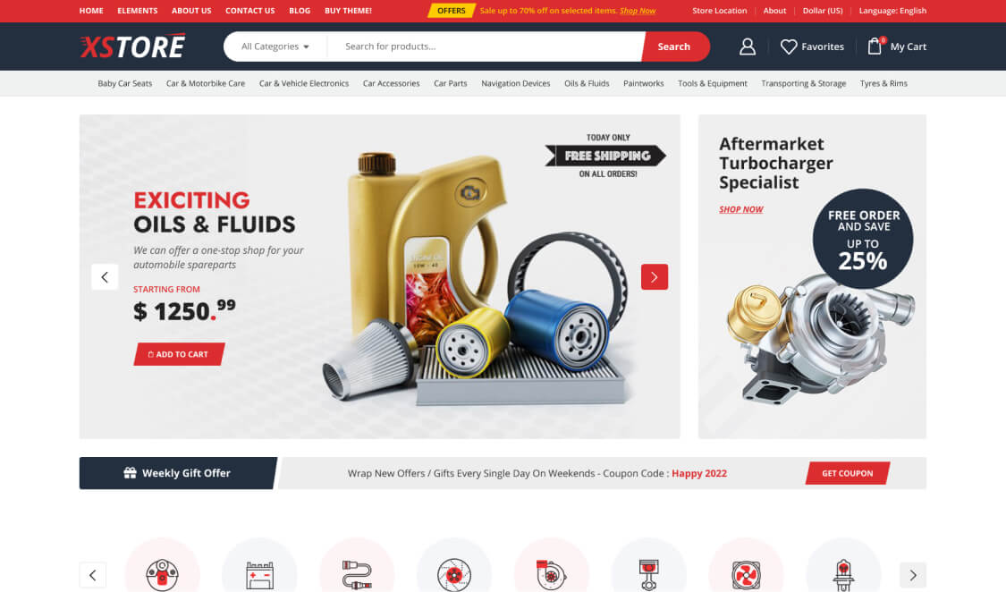 Car Parts Store – WordPress WooCommerce Theme 01