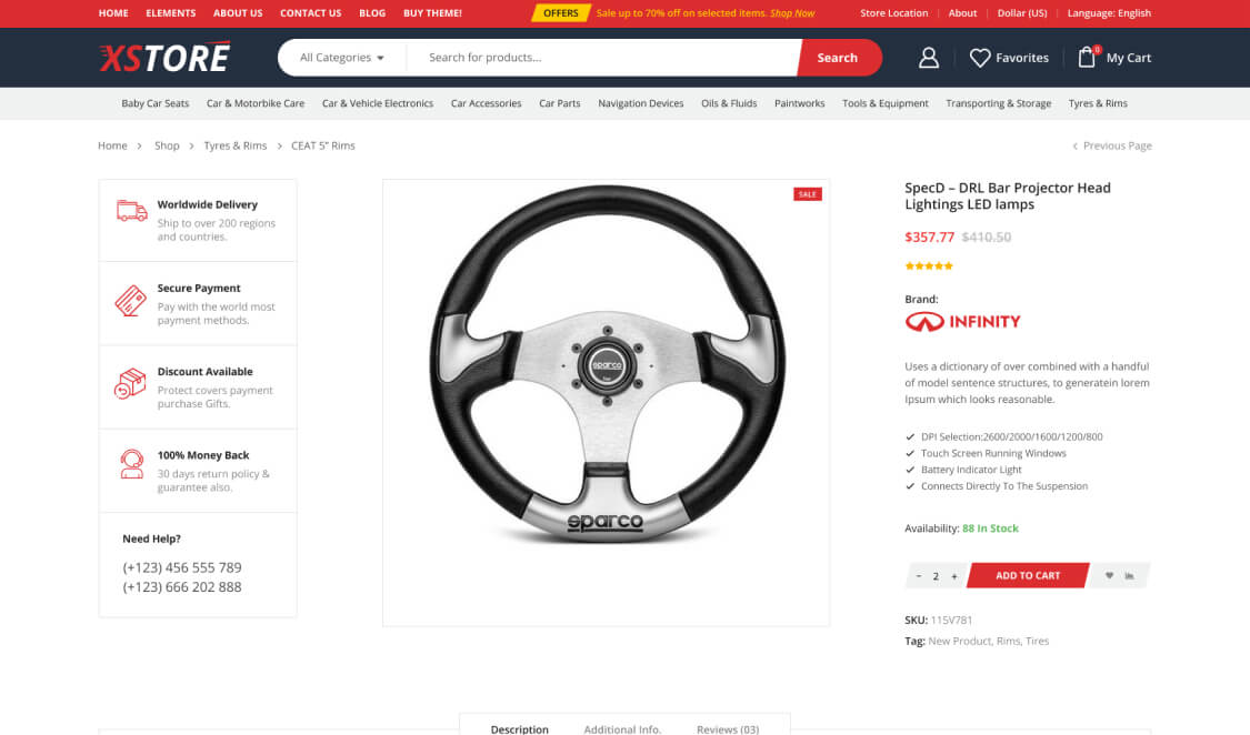 Car Parts Store – WordPress WooCommerce Theme 03